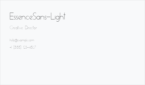 EssenceSans-Light Business Card