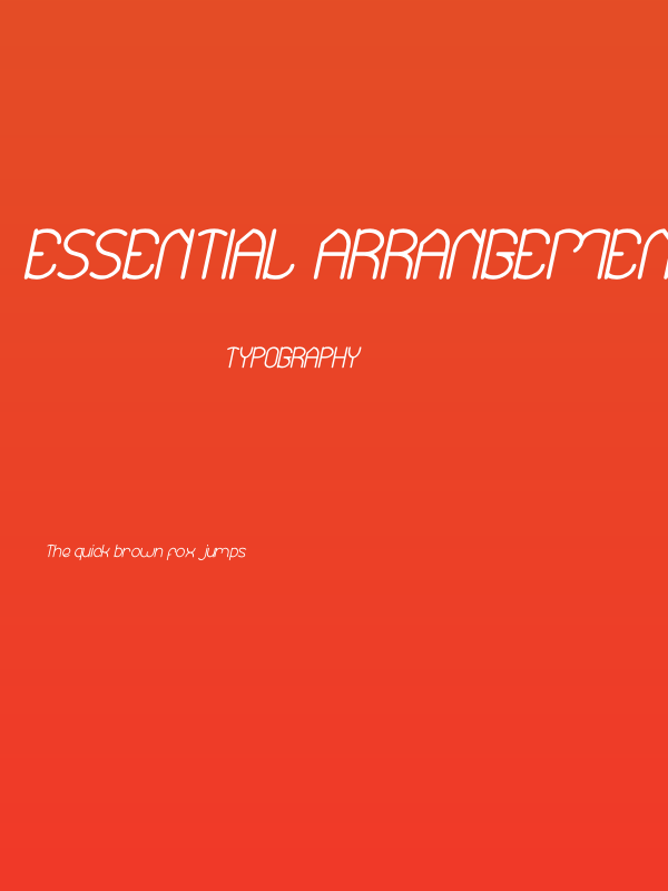 Essential Arrangement Bold Italic Poster