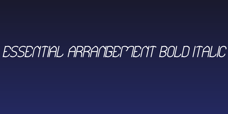 Essential Arrangement Bold Italic Social Header