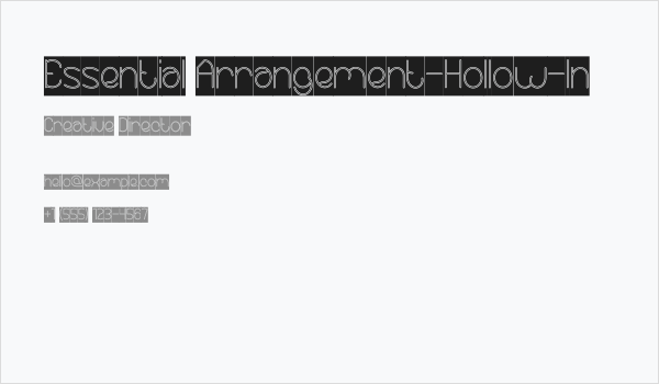 Essential Arrangement-Hollow-In Business Card