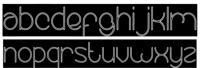 Essential Arrangement-Hollow-In Font LOWERCASE