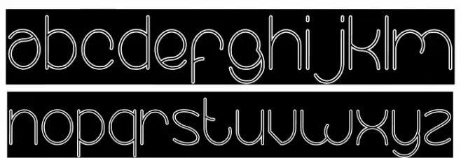 Essential Arrangement-Hollow-In Font LOWERCASE