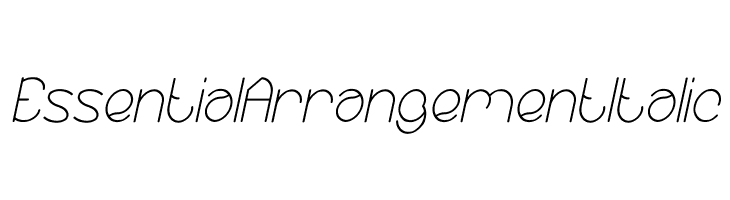 Essential Arrangement Italic  les polices de caractères gratuit tlcharger