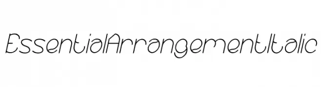 Essential Arrangement Italic  免费字体下载