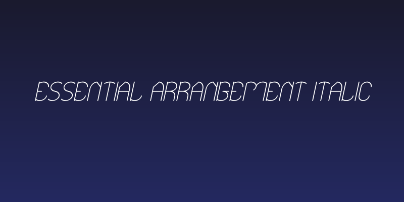 Essential Arrangement Italic Social Header
