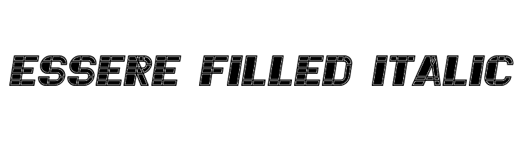 Essere Filled Italic Font