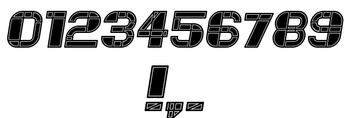 Essere Filled Italic Font OTHER CHARS
