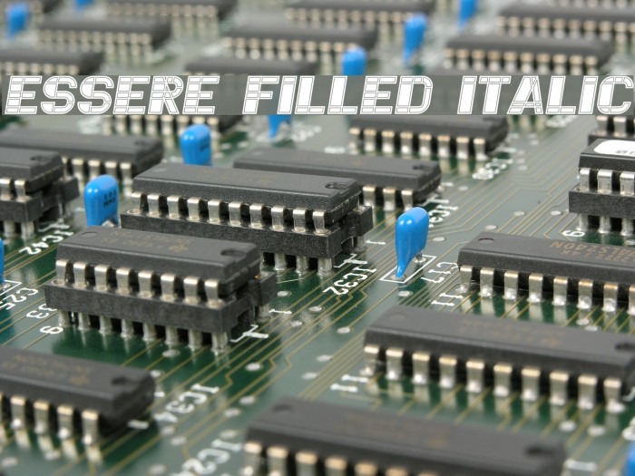 Essere Filled Italic Font examples