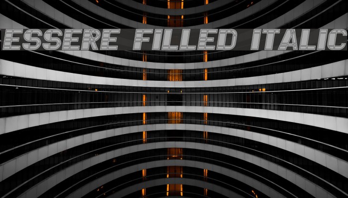 Essere Filled Italic Font examples