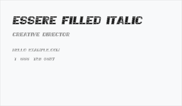 Essere Filled Italic Business Card