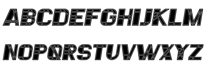 Essere Filled Italic Font LOWERCASE