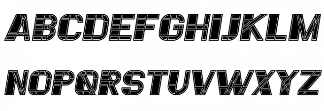 Essere Filled Italic फ़ॉन्ट लोअरकेस