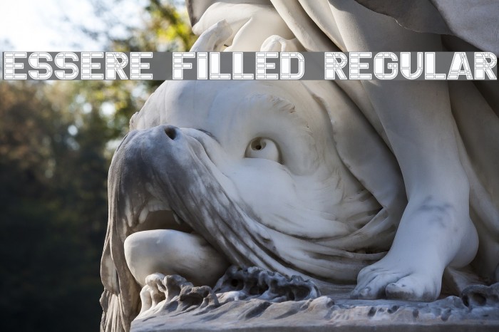 Essere Filled Regular Font examples