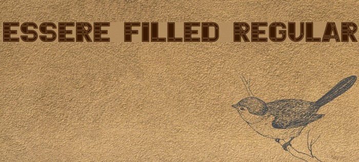 Essere Filled Regular Font examples