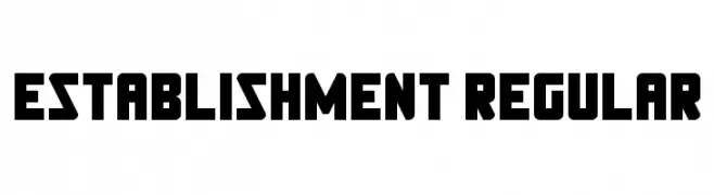 Establishment Regular  नि: शुल्क फ़ॉन्ट्स डाउनलोड