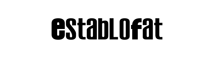 EstabloFat  フリーフォントのダウンロード