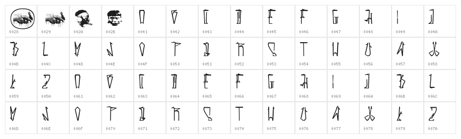EstactuRegular Character Map