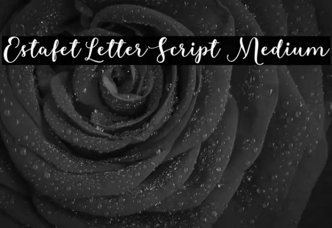 Estafet Letter Script Medium Font examples