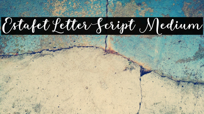 Estafet Letter Script Medium Example 2
