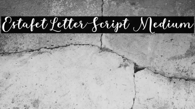Estafet Letter Script Medium Font examples