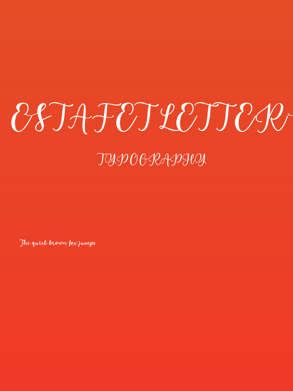 Estafet Letter Script Medium Poster