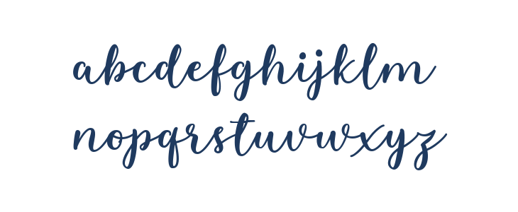 Estafet Letter Script Medium Lowercase