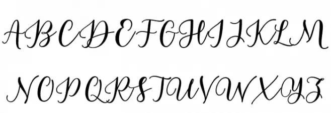 EstafetLetterScript-Medium Font Litere mari
