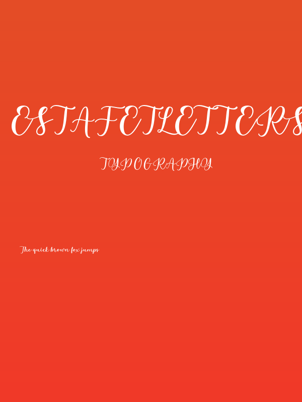 EstafetLetterScript-Medium Poster