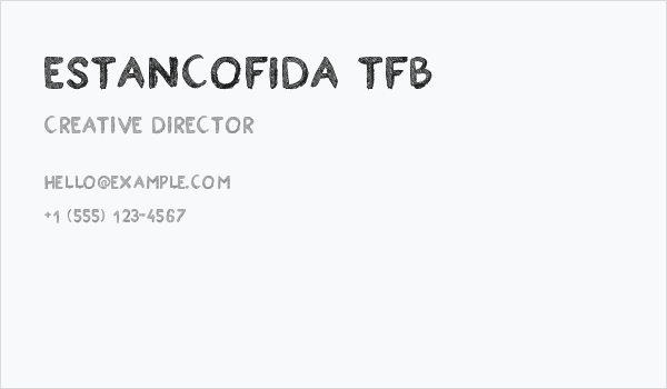 Estancofida tfb Business Card