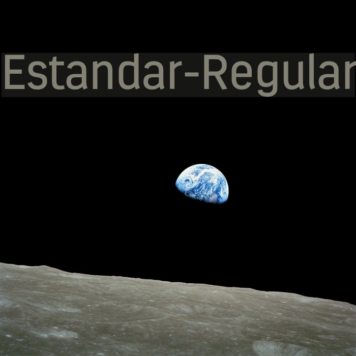 Estandar-Regular Font examples