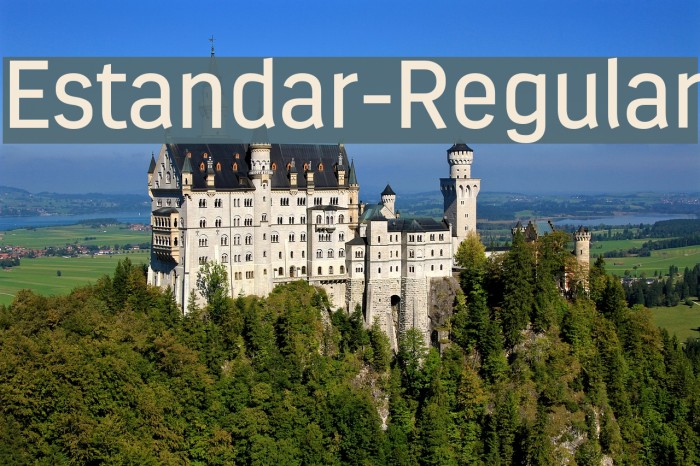 Estandar-Regular Font examples