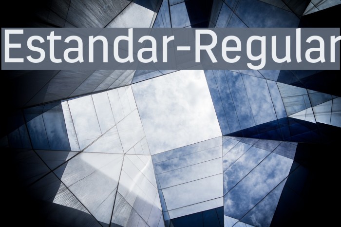 Estandar-Regular Font examples