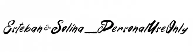 Esteban&Solina_PersonalUseOnly  font caratteri gratis