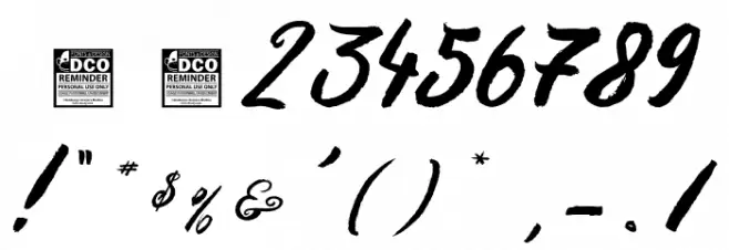 Esteban&Solina_PersonalUseOnly Font OTHER CHARS