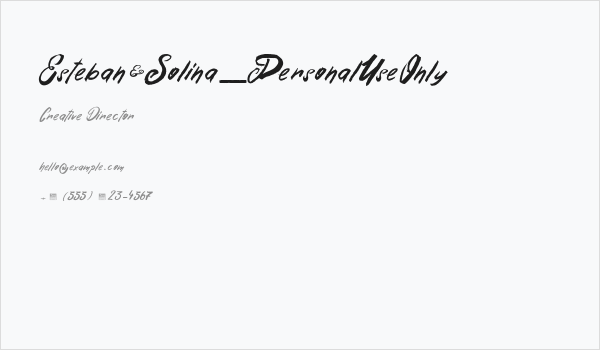 Esteban&Solina_PersonalUseOnly Business Card