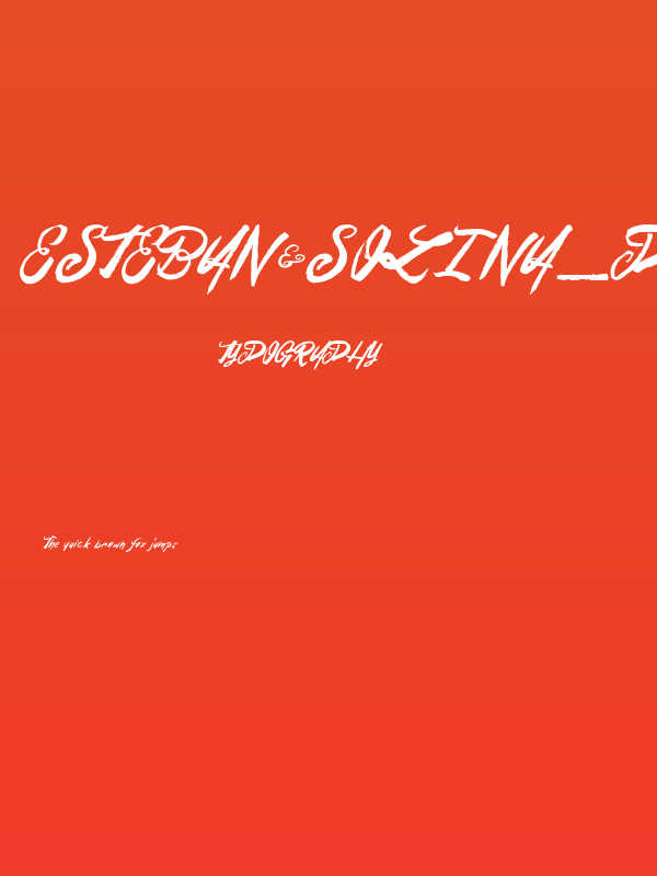 Esteban&Solina_PersonalUseOnly Poster