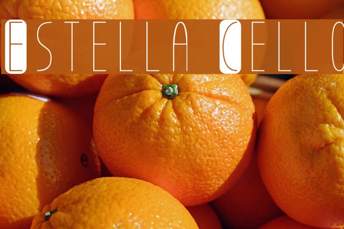 Estella Cello Font examples
