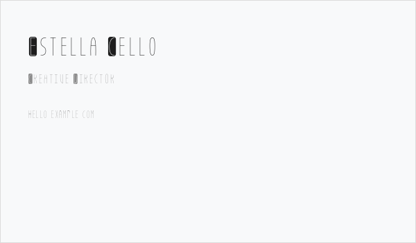 Estella Cello Business Card