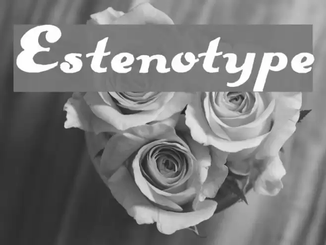 Estenotype Font examples