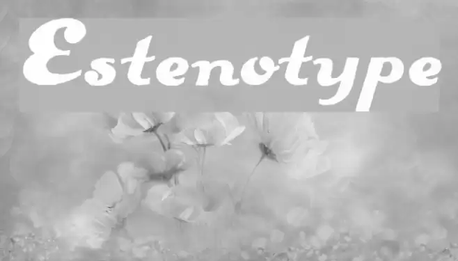 Estenotype Font examples