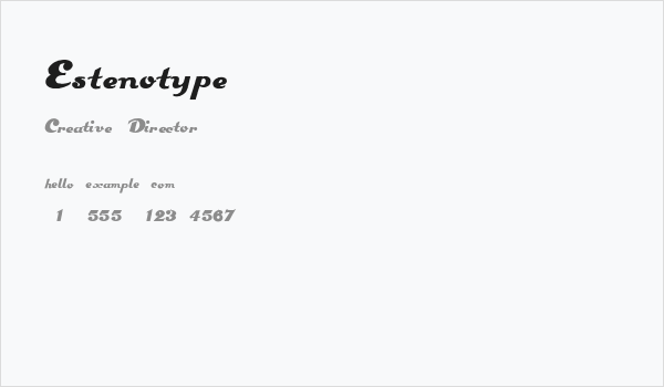 Estenotype Business Card
