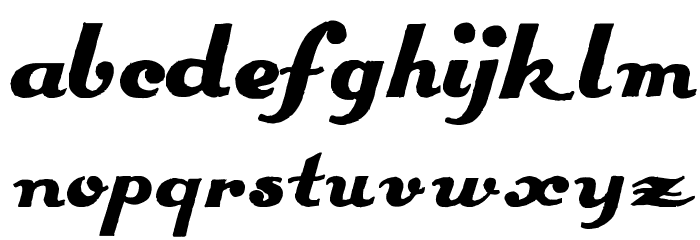 Estenotype Font LOWERCASE