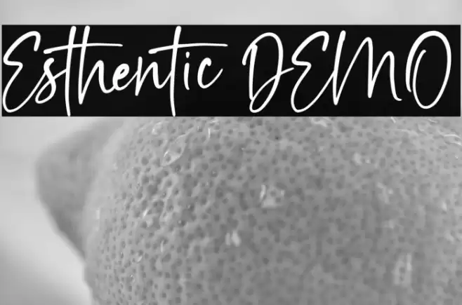 Esthentic DEMO Font examples