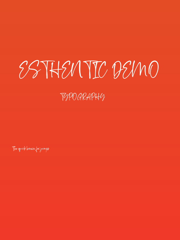 Esthentic DEMO Poster