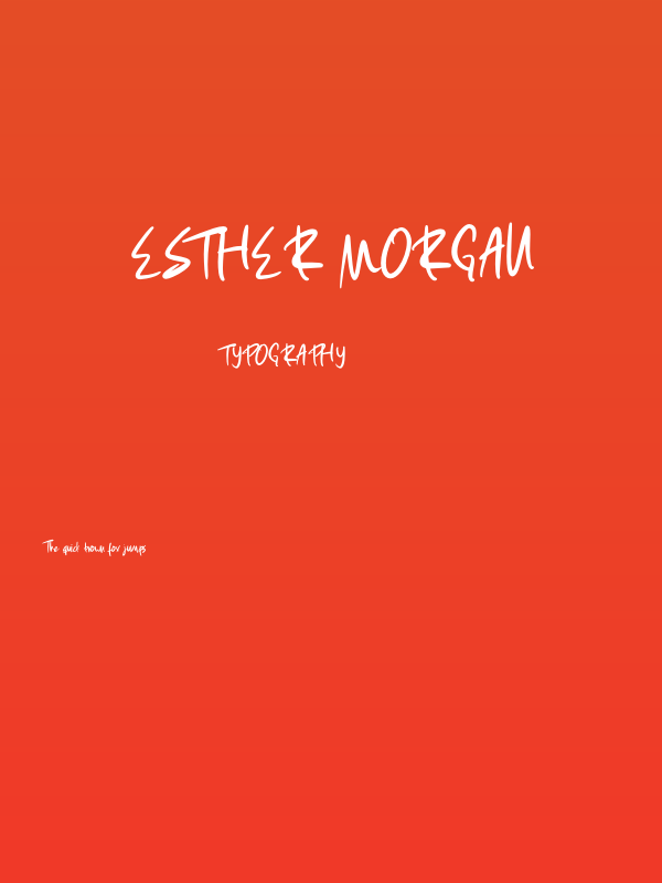 Esther Morgan Poster