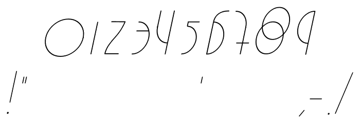 Estilistica Italic Font OTHER CHARS