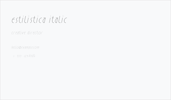 Estilistica Italic Business Card