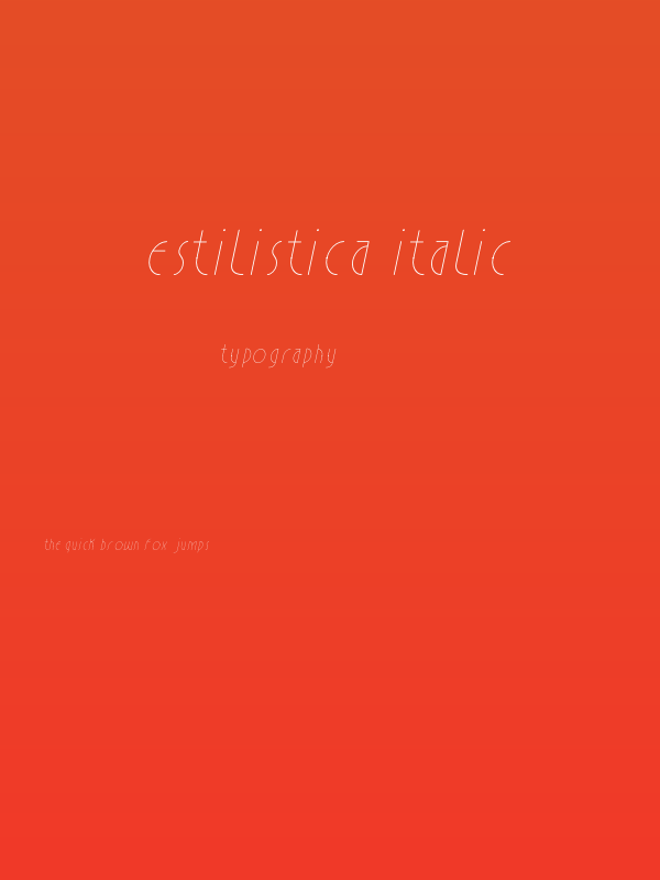 Estilistica Italic Poster