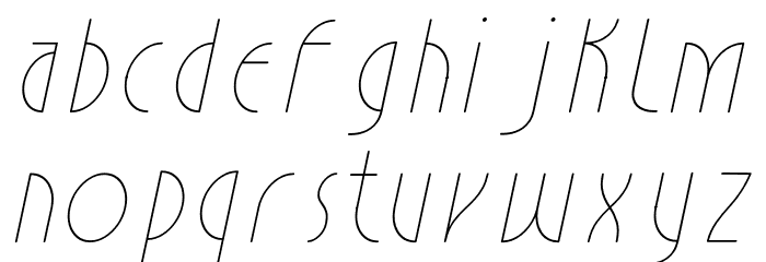 Estilistica Italic Font LOWERCASE