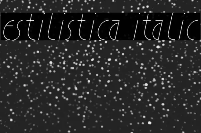 Estilistica Italic Font examples